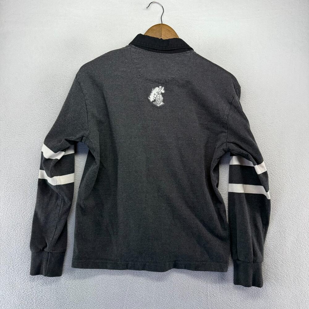 Mccarthy Rugby Shirt Men's XS Gray Black Collar Embroidered Knights Thick y2k - Picture 7 of 8